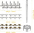 CENOZ 150 PCS Canvas Snap Kit Tool, Metal Screws Snaps Marine Grade 3/8" Socket Stainless Steel Boat Canvas Snaps with 2 PCS Setting Tool for Boat...