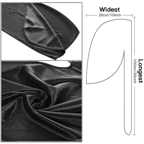 3PCS Silky Durags Pack for Men Waves, Satin Doo Rag, Award 1 Wave Cap,N...