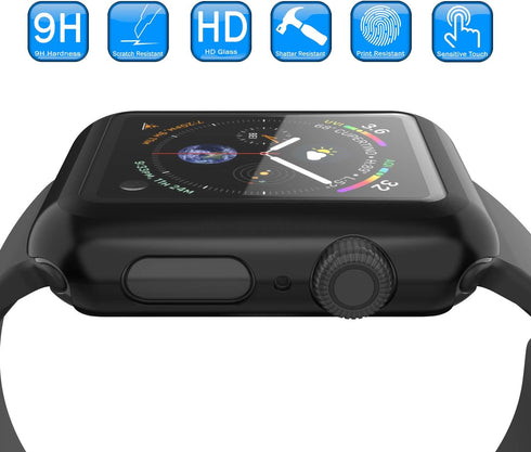 Punkcase for Apple Watch 44mm Bumper Case W/Build in Screen Protector | 9H Hardened Tempered Glass iWatch 5 Cover | Full Body Protection | Ultra S...