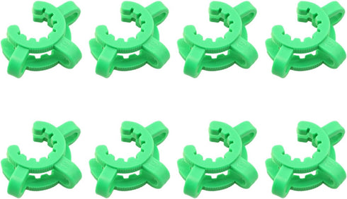 8PCS Laboratory Plastic Tube Clamp 19mm Green Ground Glass Joint Frosted Joint Standard Conical Interface Clamp Suitable for Any Scientific or Hom...