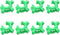 8PCS Laboratory Plastic Tube Clamp 19mm Green Ground Glass Joint Frosted Joint Standard Conical Interface Clamp Suitable for Any Scientific or Hom...