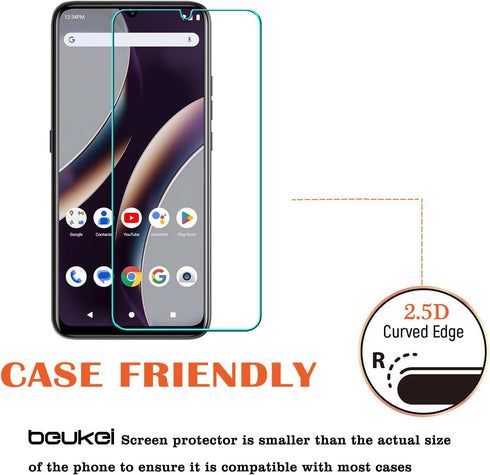 beukei (3 Pack) Designed for BLU G73L / BLU G73 Screen Protector Tempered Glass,Touch Sensitive,Case Friendly, 9H Hardness...