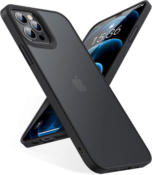 TORRAS Shockproof for iPhone 12 Pro Max Case, Military Grade Drop Protection Translucent Matte Case Compatible for iPhone 12 Pro Max Phone Case, G...