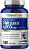 NusaPure Chitosan 1200mg 150 Caps (Non-GMO & Soyfree) with Bioperine...