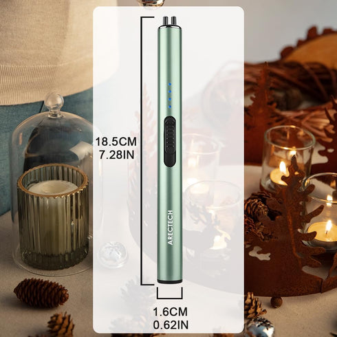 ARECTECH Electric Candle Rechargeable Lighter Arc Plasma Lighters for Candle Kitchen Camping Christmas Type-C Green...