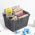 Sandmovie Gray Plastic Storage Baskets, 6 Packs...