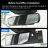 Car Rear View Mirror, Anti Glare Wide Angle Auto Inside Rearview Mirror, 12.2'' Panoramic Convex Rearview Mirror Mounted on Windshield, Universal ...