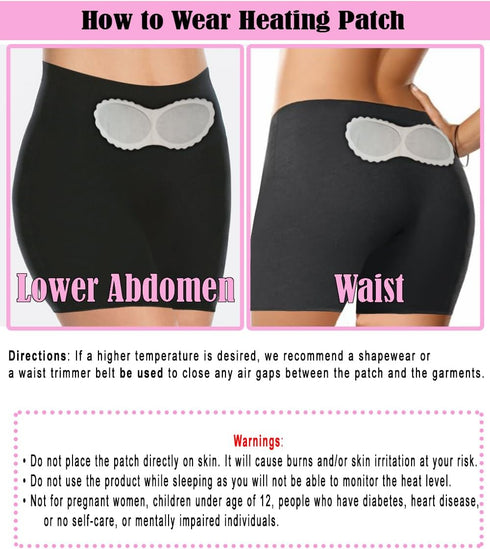Portable Heating Pad for Menstrual Cramps and Period Pain Relief- Adhesive Heat Patches on Clothing- Suitable for All Skin Types- 3 Patches in 1 P...