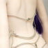 Liangliang Women's Cross Enticing Tassel Body Link Harness Metal Chain Tassels Lingerie Set...