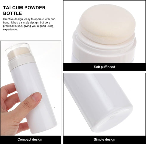 Baby Powder Puff Box Fluffy Body After- Bath Powder Case Baby Care Face Body Villus Powder Puff Container Makeup Cosmetic Talcum Powder Container...