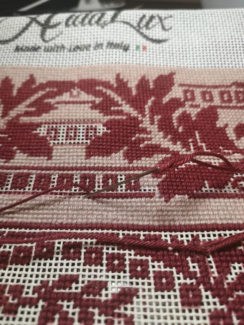 Zweigart Orange Line Blank MonoDeluxe 13-Mesh White Needlepoint Canvas 20" X 18"...