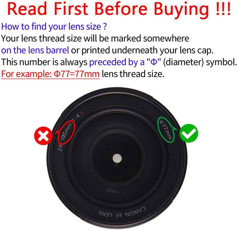 77mm Lens Cap for Canon RF 24-105mm F/4L Lens for Canon EOS R/EOS RP with Keeper,ULBTER Center Pinch Lens Cap & Lens Cover Strap Keeper Leash -2 P...