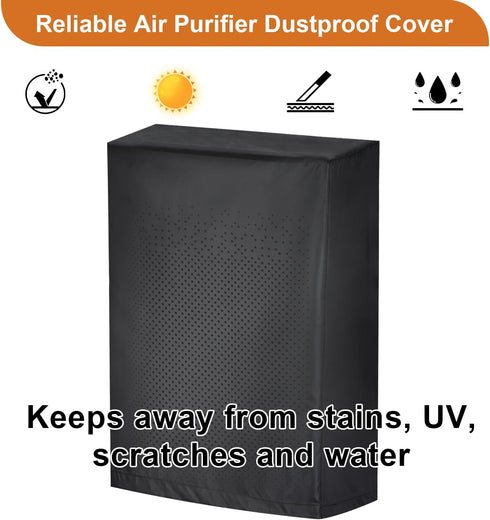 Dustproof Air Purifiers Cover for Storage, Universal Waterproof Home Appliances Cover, Black...