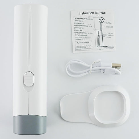 Folding Desk Lamp, Multi Functional Flashlight, Phone Charging, 5000mAh Long-Lasting Battery, Power Outage Light, Dorm, Desk, Portability...