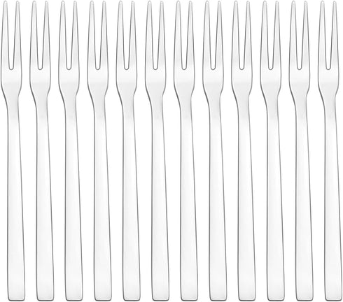 16-piece Stainless Steel 2-Tines Forks, Small Fruit Forks...