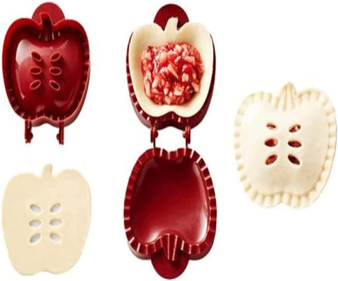 Fall Hand Pie Molds Set of 3, 3D Christmas Pie Mould Dough Press Mold Tool with Apples Pumpkins and Acorn Shape, Mini Pumpking Pie Decoration Wrap...