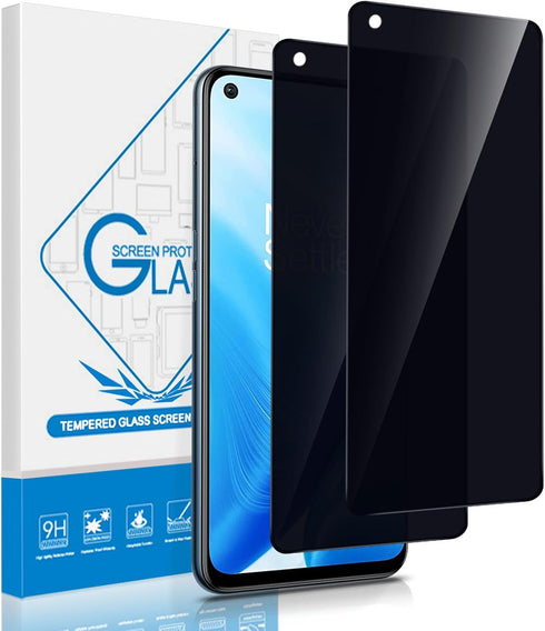 YMO 2 Pack for OnePlus Nord N200 5G Privacy Screen Protector,9H Hardness Tempered Glass Anti-Spy Screen Protective Film for OnePlus Nord N200 5G,E...
