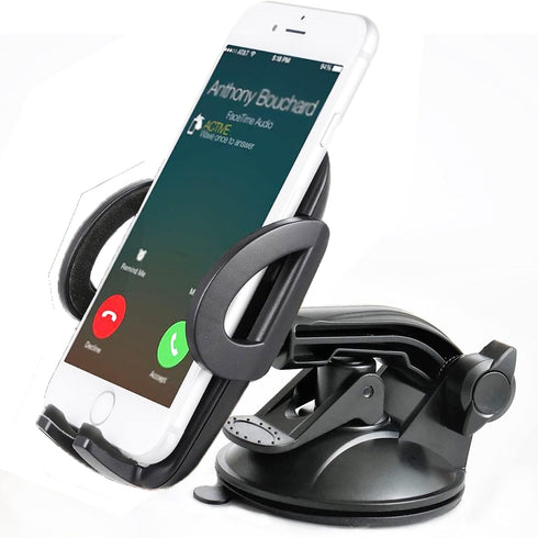 Phone Mount for Car Dash & Windshield, Industrial-Strength Sticky Gel 3" Diameter Suction Cup Car Phone Mount for All Cellphones & More...