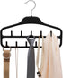 ELONG HOME Belt Hanger, Tie Rack for Closet, Sturdy Belt Organizer with 360 Degree Swivel, 11 Large Sturdy Belt Hooks, Non Slip Rubberized Belt Ra...