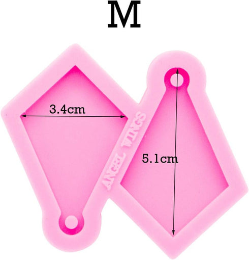 2Pcs Resin Molds Silicone Earring Molds for Jewelry Making, Silicone Molds for Resin DIY Woman Girl Earring, Rhombus Mold Epoxy Resin Molds, Shiny...