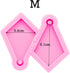 2Pcs Resin Molds Silicone Earring Molds for Jewelry Making, Silicone Molds for Resin DIY Woman Girl Earring, Rhombus Mold Epoxy Resin Molds, Shiny...
