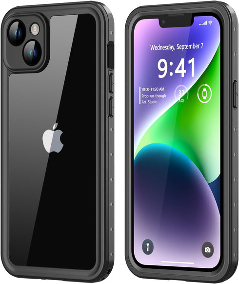 for iPhone 14 Waterproof Case with Built-in Screen Protector, Shockproof Dustproof Full Body Protective IP68 Waterproof Phone Case for iPhone 14 6...