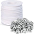 101PCS Candle DIY Tools Set — 200FT Candle Wick Roll and 100PCS Metal Tabs for Candle Making Supplies Candle Wick Spool White Woven Candle Wicks f...