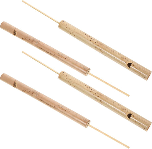 Toyvian Bird Whistle 4pcs Bamboo Slide Whistle Whistle Train Slide Whistle Children Noisemaker Musical Pleasant Voice Vocal Training Educational I...