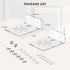 2Pack Acrylic Wall Mount Bracket (Upgrade Version) for Wyze Cam Pan V3, Wyze Cam Pan V2, Adhesive Small Wall Shelf for Security Cameras, Speakers,...