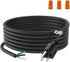 FIRMERST 16 Gauge 10 feet Power Cord Replacement with Three Screw Terminal, NEMA 5-15P...