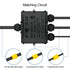 IP68 External Junction Box, 4 Way Plug Line Outdoor Electrical Box, M25 Coaxial Cable Connector Wire Range 4 to 14mm, Cable Box Enclosure for Trai...