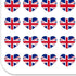 United Kingdom Great Britain Union Jack Country Flag Heart Shaped Planner Calendar Scrapbook Craft Stickers...