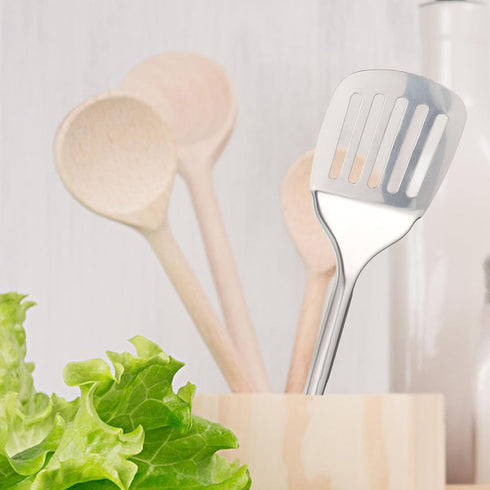 MAGICLULU 1 Set Set Stainless Steel Kitchenware Food Cooking Spatula Soup Spoon Slotted Tunner Pancake Non Stick Pan for Eggs Stainless Steel Kitc...