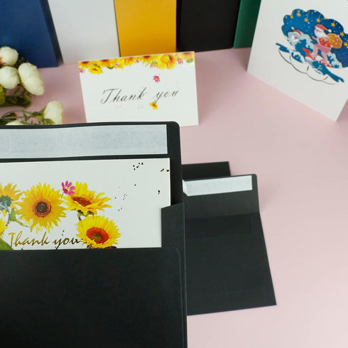 YINUOYOUJIA 50 Packs of A7 envelopes for invitation, 5x7 envelopes for Cards-Self Seal, Square Flap, Great for Wedding, Baby Shower, Mailing, Birt...