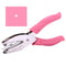 1 Pack 6.3 Inch Length 1/16 Inch Diameter of Circle Hole Handheld Single Paper Hole Punch, Puncher with Pink Soft Thick Leather Cover (S Circle)...