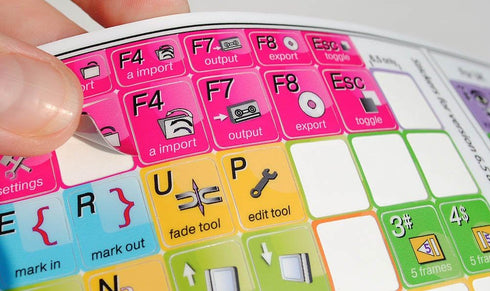 Adobe Premiere Keyboard Stickers Laminated MATT New (11.5 x 13 mm)...