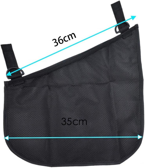 2 Pack Universal Side Sling Stroller Mesh Cargo Net and Organizer, Extra Stroller Storage Space, Non-Slip and Adjustable Straps...