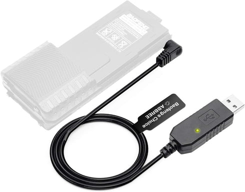 BaoFeng 2.5mm USB Charger Cable with Indicator Light UV-5R AR-152 UV-82 3800mAh Battery UV-S9/9S Two Way Radio (1)...