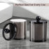 SheeChung 4 Pack Plastic Acrylic Bathroom Vanity Countertop Canister Jars with Storage Lid, Apothecary Jars Qtip Holder Makeup Organizer for Cotto...