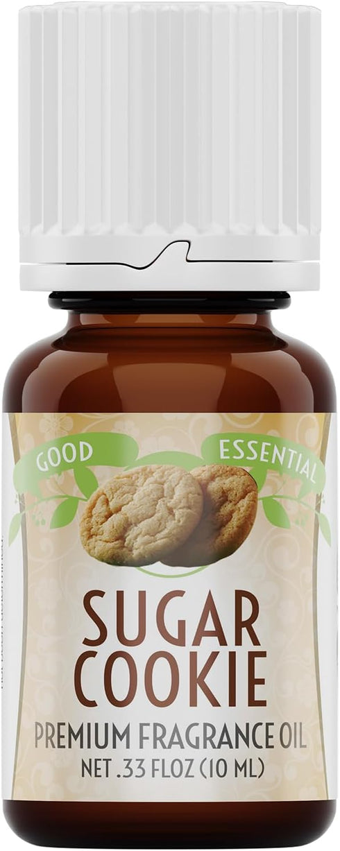 Good Essential Professional Sugar Cookie Fragrance Oil 10ml for Halloween, Diffuser, Candles, Soaps, Lotions, Perfume 0.33 fl oz - Scent for Soaps...