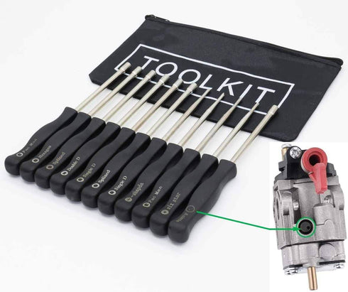 11 Pcs Carburetor Adjustment Tool Screwdriver Kit for Common 2 Cycle Carburator Adjusting Small Engine Carb Tune up Adjusting Tool, Carburetor Adj...