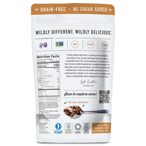 Wildway Keto Granola | Coconut Cashew | Grain-Free, Certified Gluten-Free Cereal | Vegan, Low Carb | No Sugar Added | Paleo-Friendly | Non-GMO Fru...