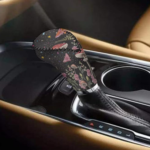 Starry Sky Mushroom Design Automotive Gear Shift Knob Cover+ Hand Brake Cover for Women Ladies Universal Case Sleeve Car Interior Decor Accessorie...