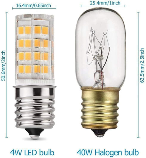 E17 LED Bulb for Microwave Oven, Kitchen Appliance Light Bulb, Stovetop Light,4 Watt (40W Halogen Bulb Equivalent), Warm White 3000K, E17 Indicato...