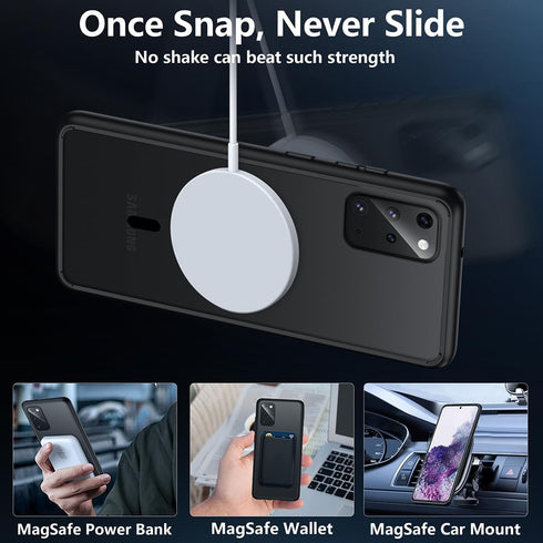 TIANNIUKE Magnetic Case for Samsung Galaxy S20 Plus, Translucent Matte Anti-Fingerprint,Compatible with MagSafe,Slim Fit Shockproof Protective Pho...