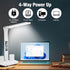 LED Desk Lamp Light with 2 Pen Holders, Time, Date, Temperature Display, Dimmable, 3 Color Modes, Touch Control, Foldable,Eye-Caring Table Lamp fo...