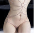 Liangliang Women's Cross Enticing Tassel Body Link Harness Metal Chain Tassels Lingerie Set...