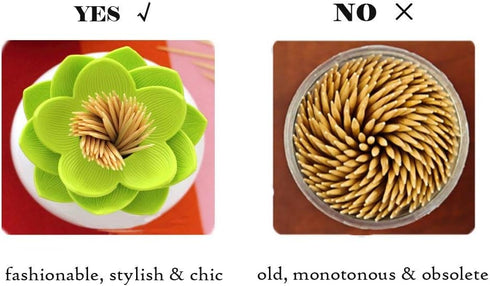 Niviy Q-Tips Holder Cotton Swab Organizer Lotus Shape Swab Cosmetic Storage Bathroom Decor, Green1...