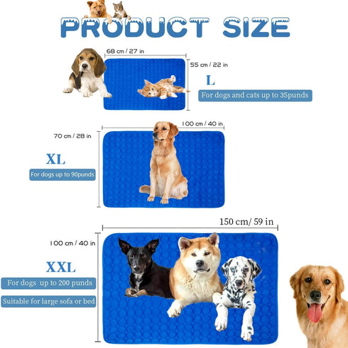 MICROCOSMOS Summer Cooling Mat & Sleeping Pad- Water Absorption Top, Materials Safe, Easy Carry, EZ Clean. Keep Cooling for Pets, Kids and Adults....