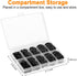 110PCS Premium Black Buttons with Compartment Box, EZJIAYOU 5 Perfect Sizes Mixed Sewing Buttons, 4 Big Holes Round Craft Button, for Sewing, DIY ...